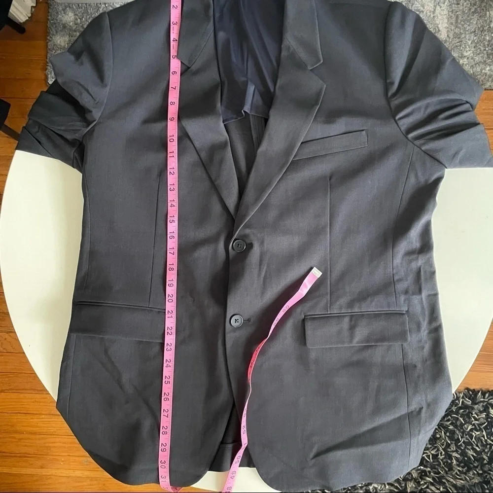 Ministry of Supply Velocity Suit Jacket Blazer Dark Charcoal Size 44 Trim Fit